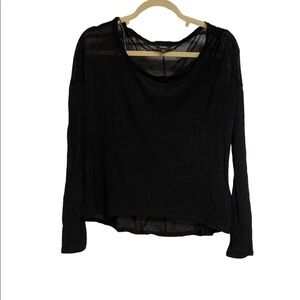 Guess sweater high/low style cropped sheer look long sleeves high/low Sz X-small